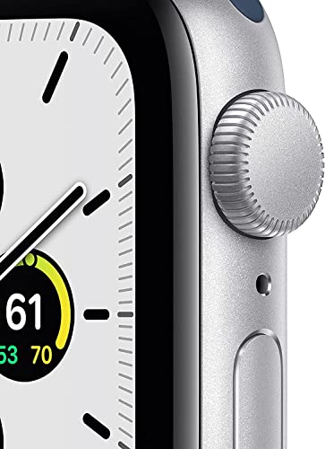 Apple Watch SE (GPS) 40mm Silver Aluminum Case with Abyss Blue Sport Band - MKNY3LL/A