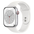 Apple Watch Series 8 (GPS + Cellular, 45MM) - Silver Aluminum Case with M/L White Sport Band  - MP4W3LL/A