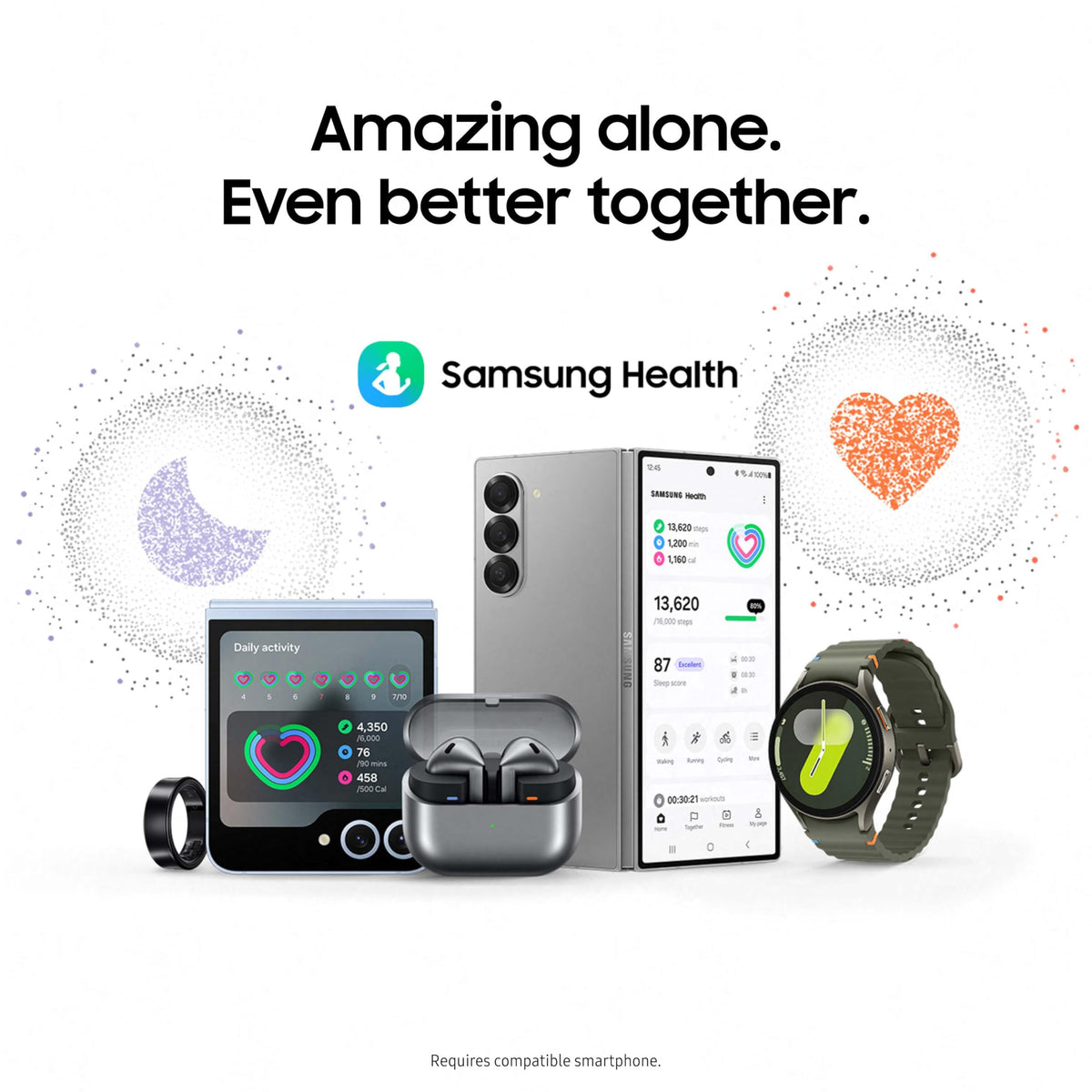 Samsung Galaxy Watch 7 44mm BT - Aluminum Green Sports Band  - SM-L310NZGAXAA