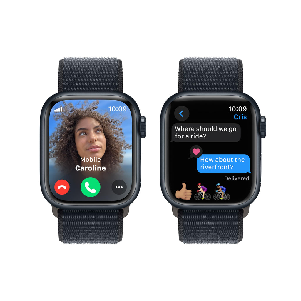 Apple Watch Series 9 (GPS + Cellular) ? 41mm Midnight Aluminum Case with Midnight Sport Loop ? One Size ? MRHU3LW/A