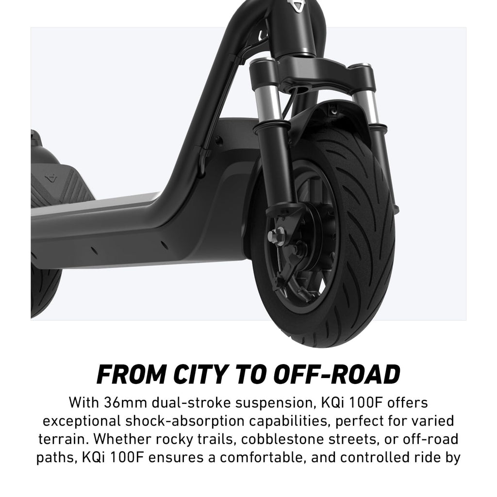 NIU - KQi 100F Foldable Electric Kick Scooter w/ 15.5 mi Max operating Range & 15.5 mph Max Speed - Gray - KCT34GG1A11 - Excellent Condition