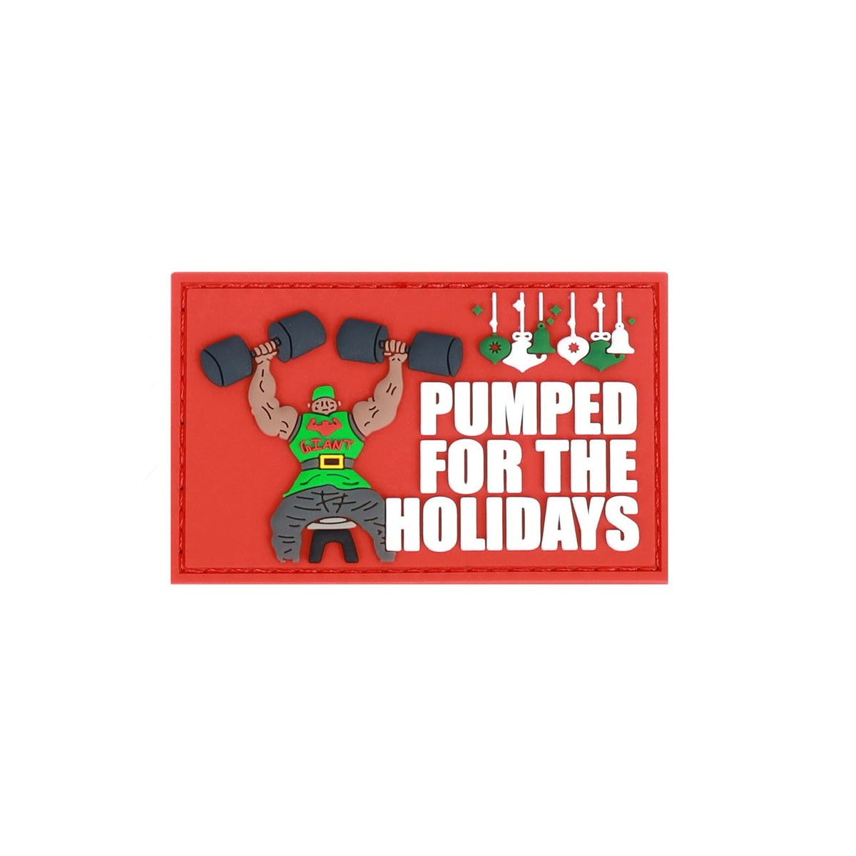 Pumped For The Holidays Merry Christmas Patch