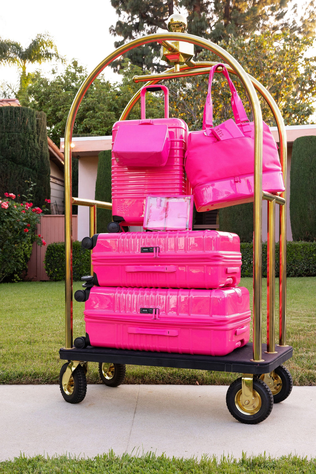 The Medium Check-In Roller in Barbieƒ?› Pink