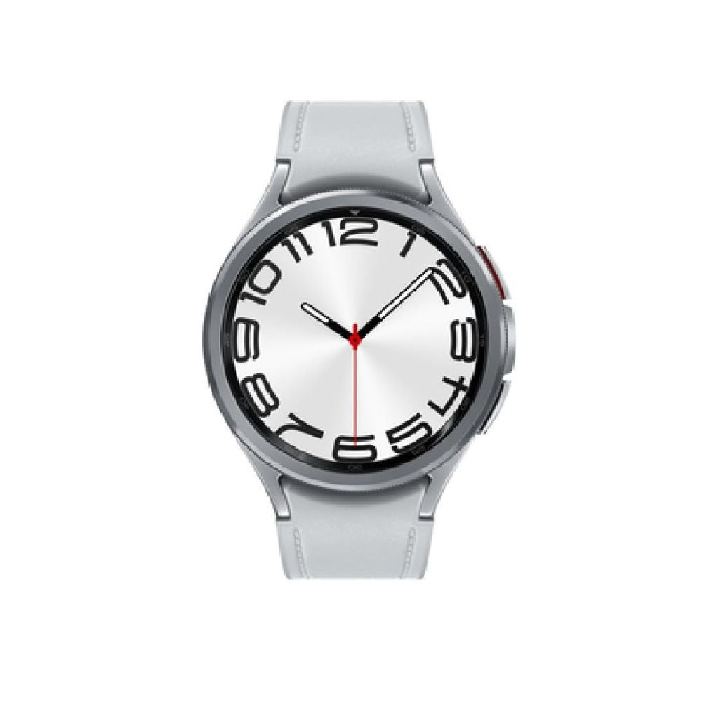 Samsung Galaxy Watch 6 Classic 47mm LTE - Silver Stainless Steel w/Silver Leather Band - SM-R965UZSAXAA