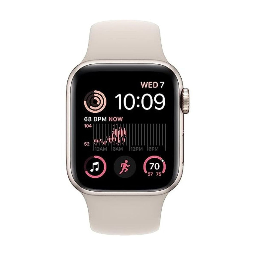 Apple Watch SE 2nd Gen GPS+Cel 44MM Aluminum Case Starlight Sport Band Starlight - MNTX3LL/A