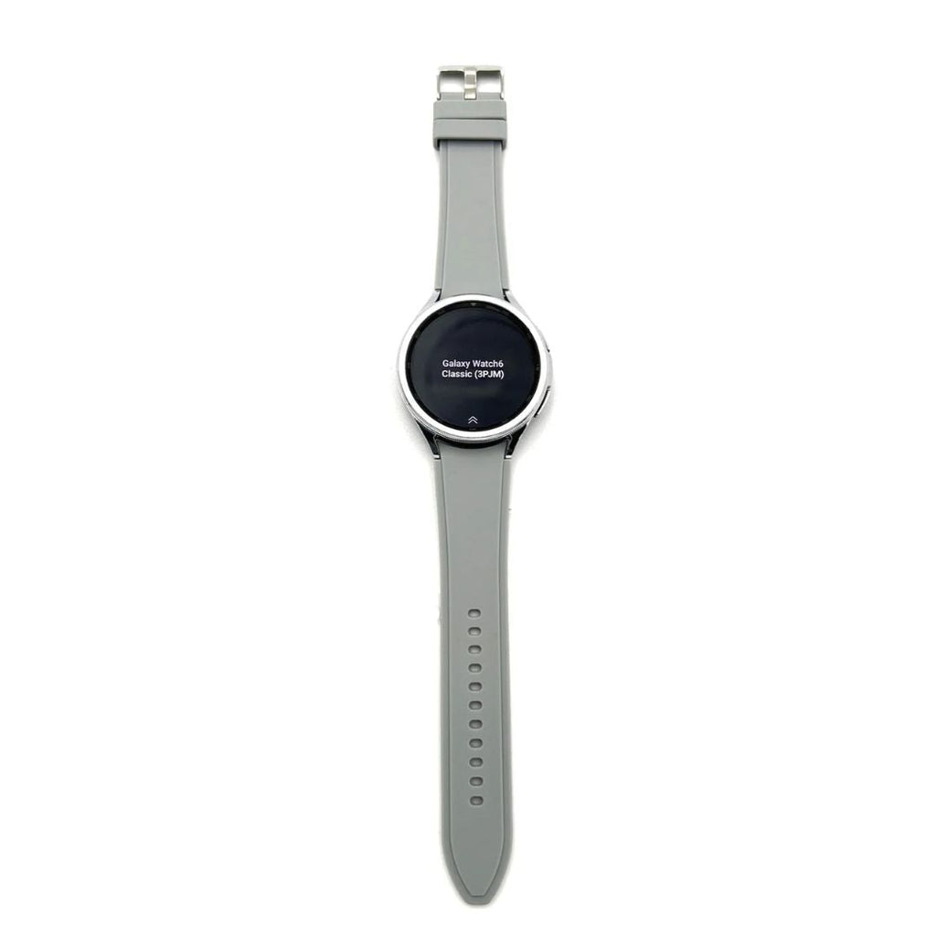 Samsung - Galaxy Watch6 Classic Stainless Steel Smartwatch 47mm BT - Silver Silicone Band
