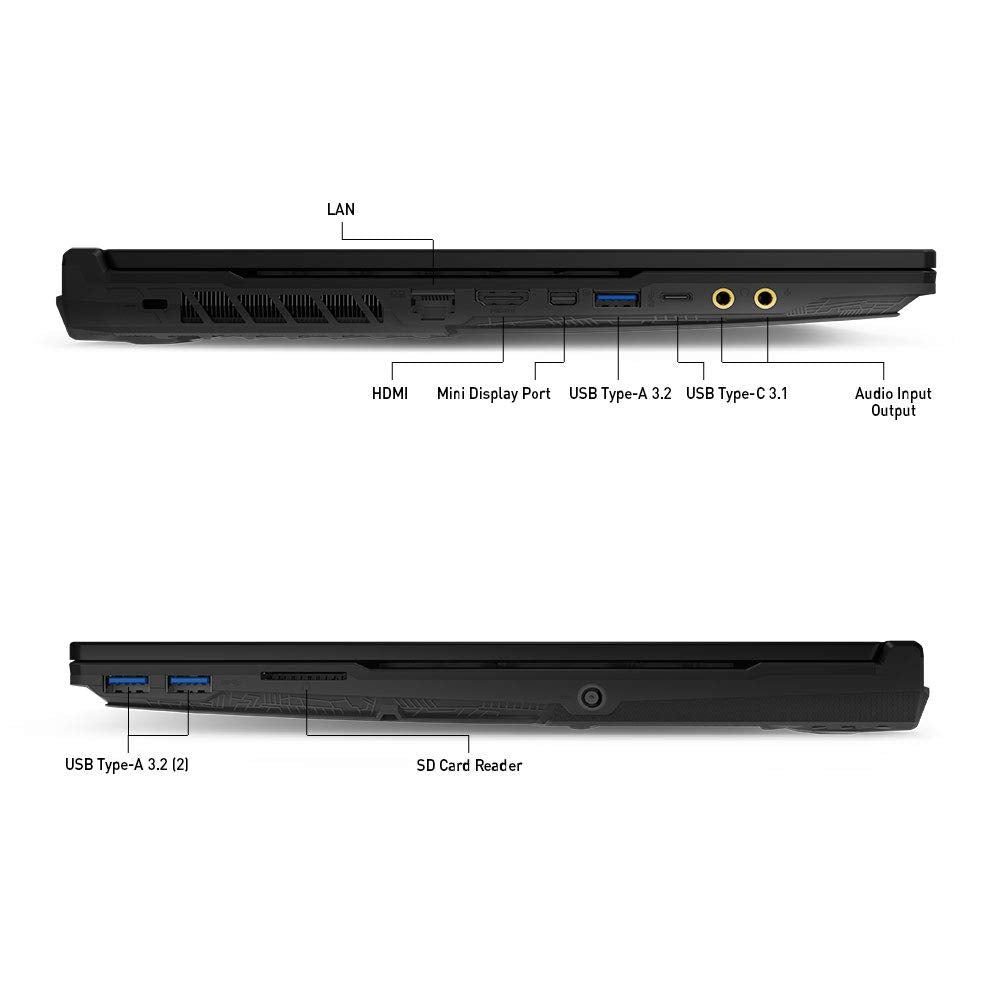MSI 15.6 - FHD 144Hz - i7-10750H - RTX2070 - 16GB RAM - 512GB SSD - Win 10 - Black - GL6510SFK062
