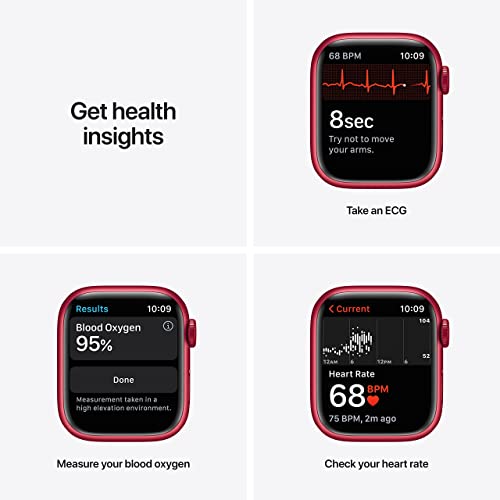Apple Watch Series 7 (GPS) 41mm RED Aluminum Case/RED Sport band - MKHD3LL/A