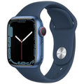 Apple Watch Series 7 (GPS + Cellular, 41mm) Blue Aluminum Case with Abyss Blue Sport Band - MKHC3LL/A