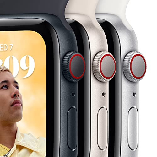 Apple Watch SE (2nd Gen) (GPS, 40mm) - Midnight Aluminum Case with Midnight Sport Band, S/M - MNT73LL/A