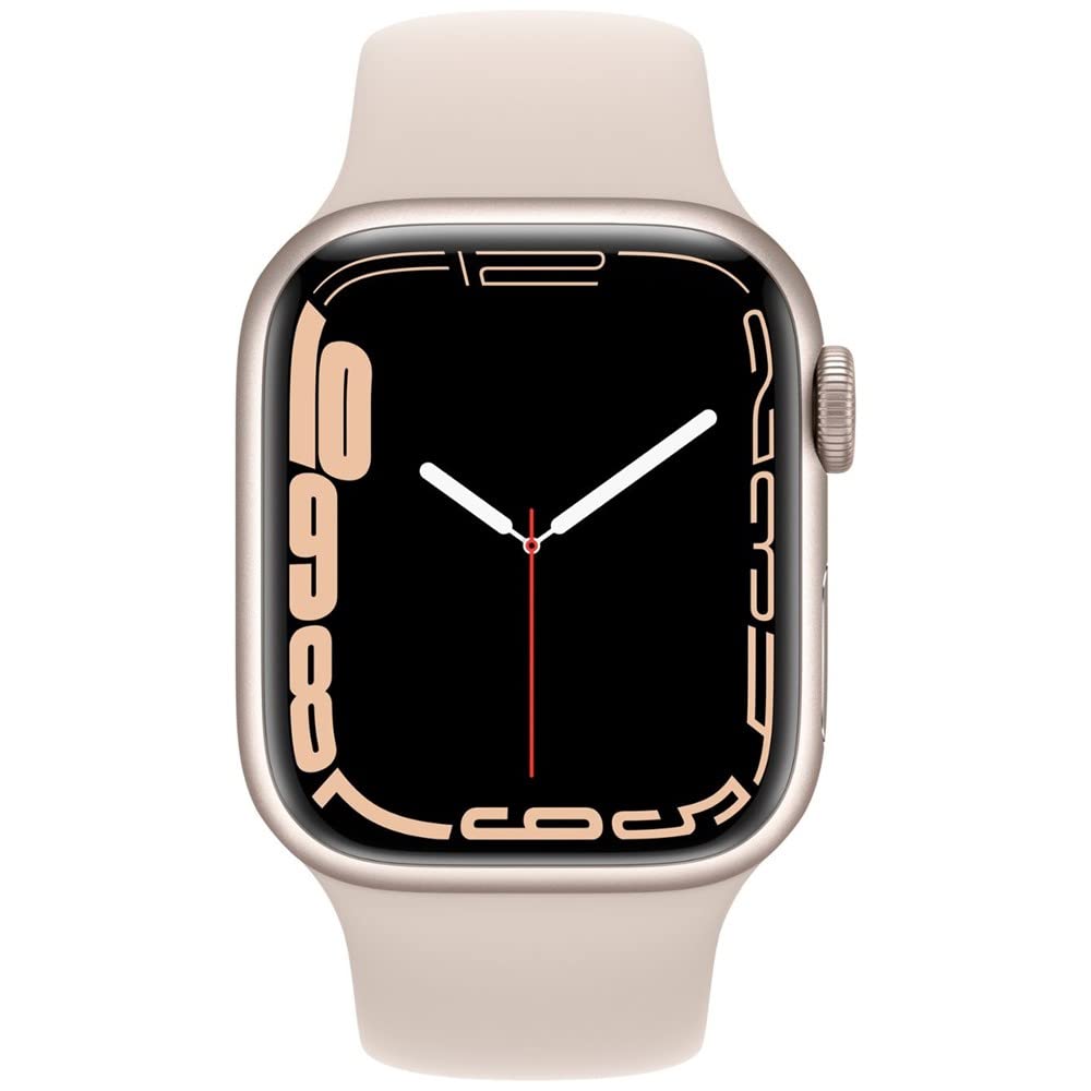 Apple Watch Series 7 (GPS + Cellular, 41mm) Starlight Aluminum Case with Starlight Sport Band - MKH83LL/A