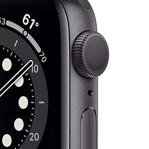 Apple Watch Series 6 (GPS) 40mm Space Gray Aluminum Case with Black Sport Band - MG133LL/A
