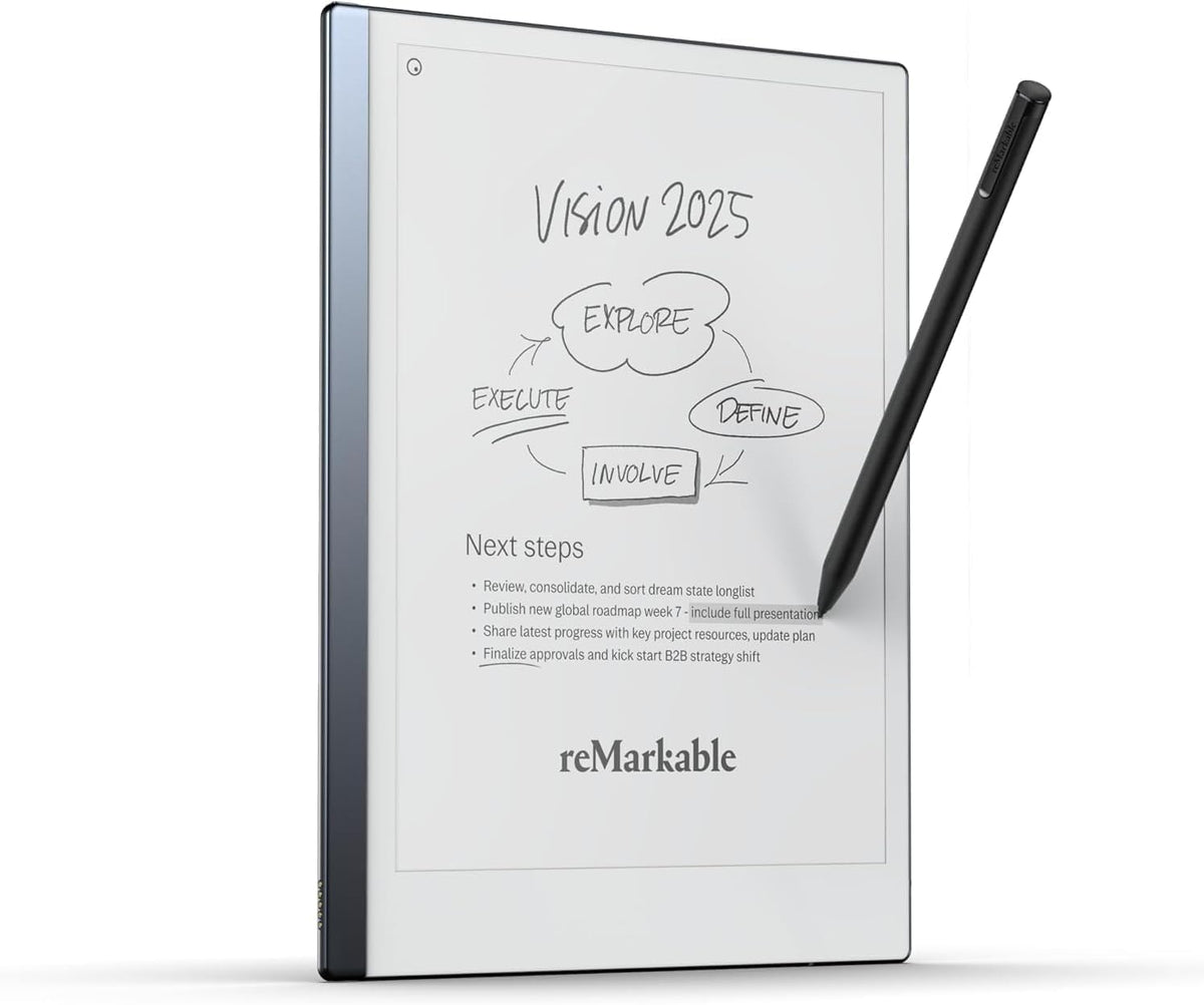 reMarkable 2 - 10.3 Paper Tablet with Marker Plus and Polymer Weave Folio - Gray