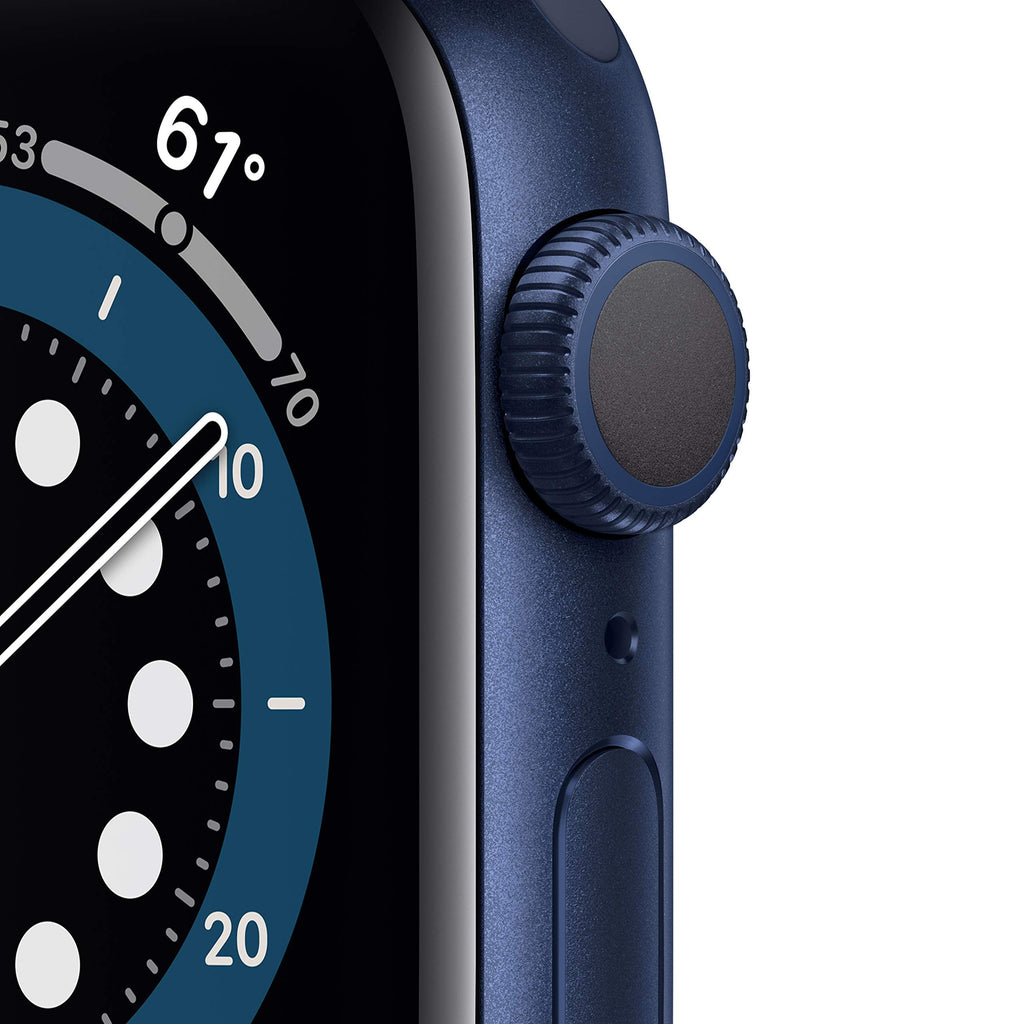 Apple Watch Series 6 (GPS) 40mm Blue Aluminum Case with Deep Navy Sport Band - MG143LL/A
