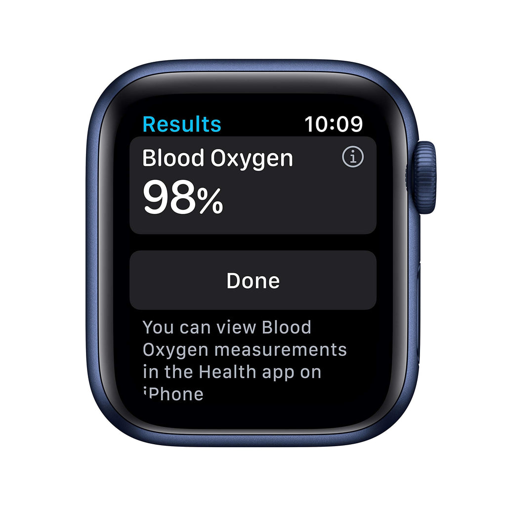 Apple Watch Series 6 (GPS) 40mm Blue Aluminum Case with Deep Navy Sport Band - MG143LL/A
