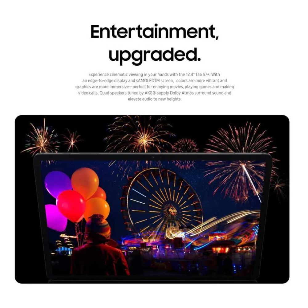 Samsung Galaxy Tab S7 Plus 12.4? 256GB - Wi-Fi - Mystic Black - SM-T970NZKEXAR