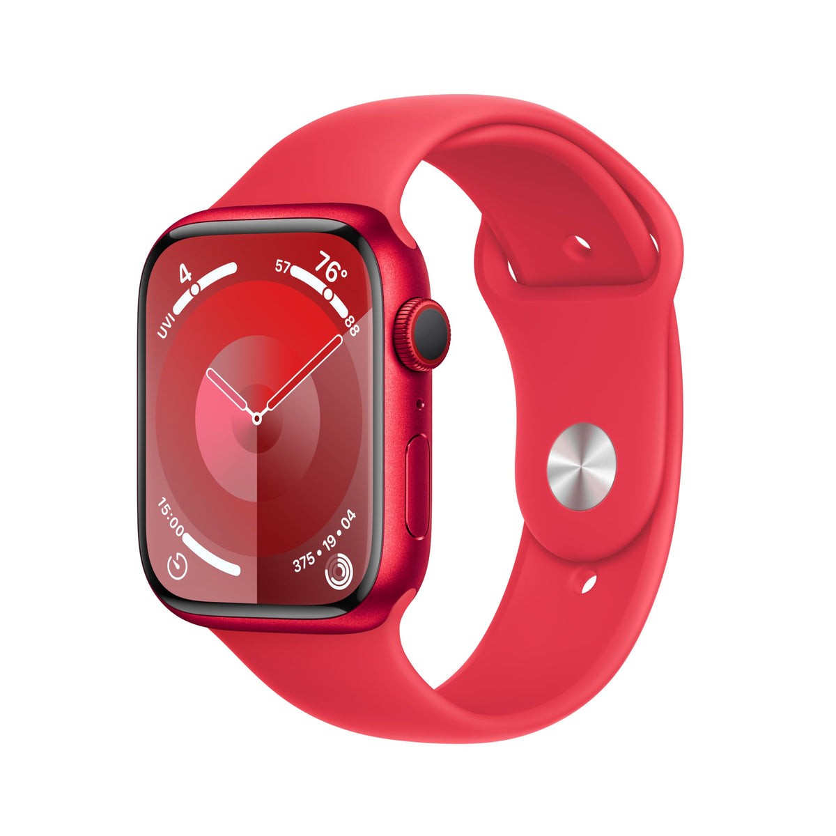 Apple Watch Series 9 (GPS + Cellular) 45mm Aluminum Case with RED Sport Band - S/M - (PRODUCT)RED - MRYE3LL/A