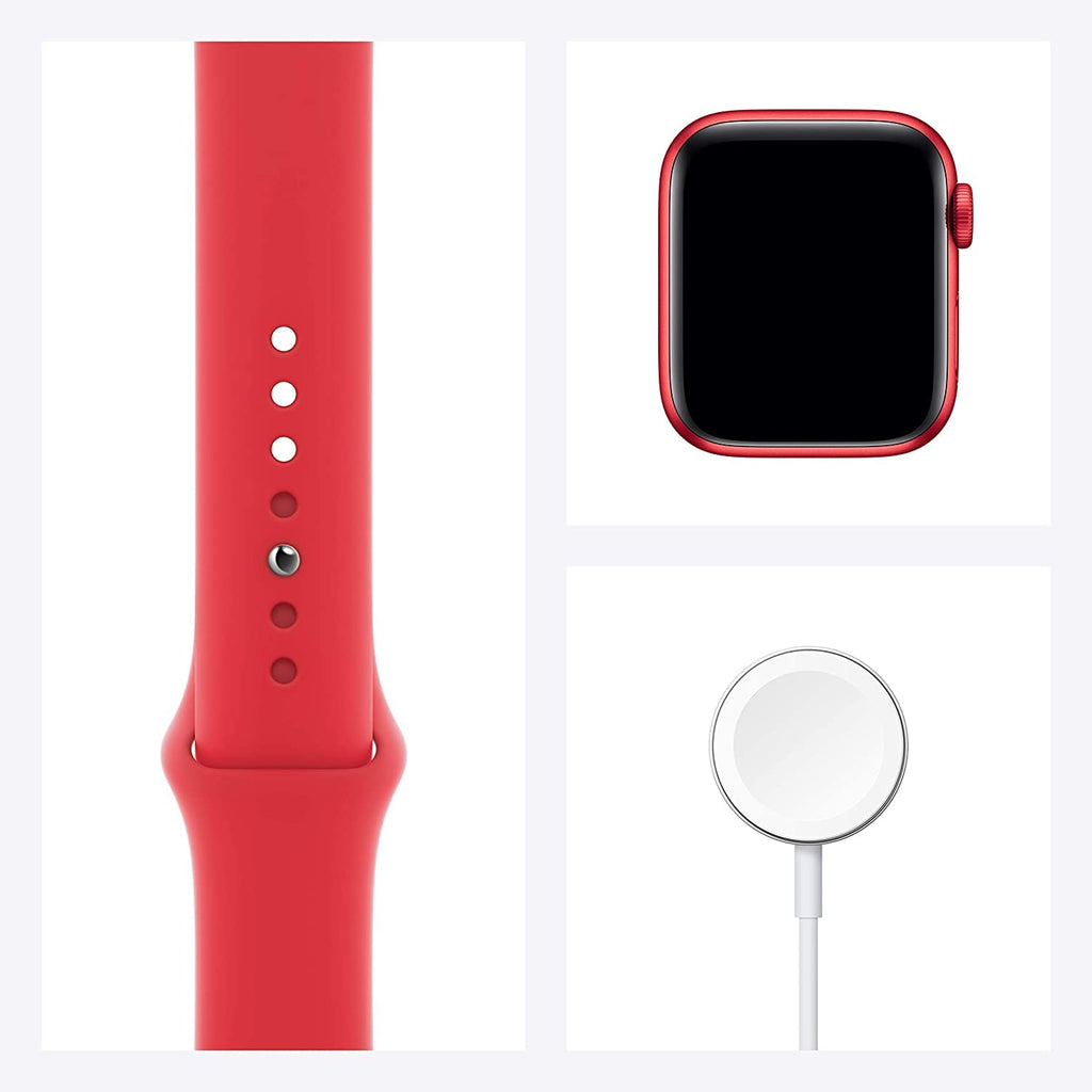 Restored Apple Watch Series 6 (GPS + Cellular) 44mm (PRODUCT)RED Aluminum Case with Red Sports Band - M07K3LL/A