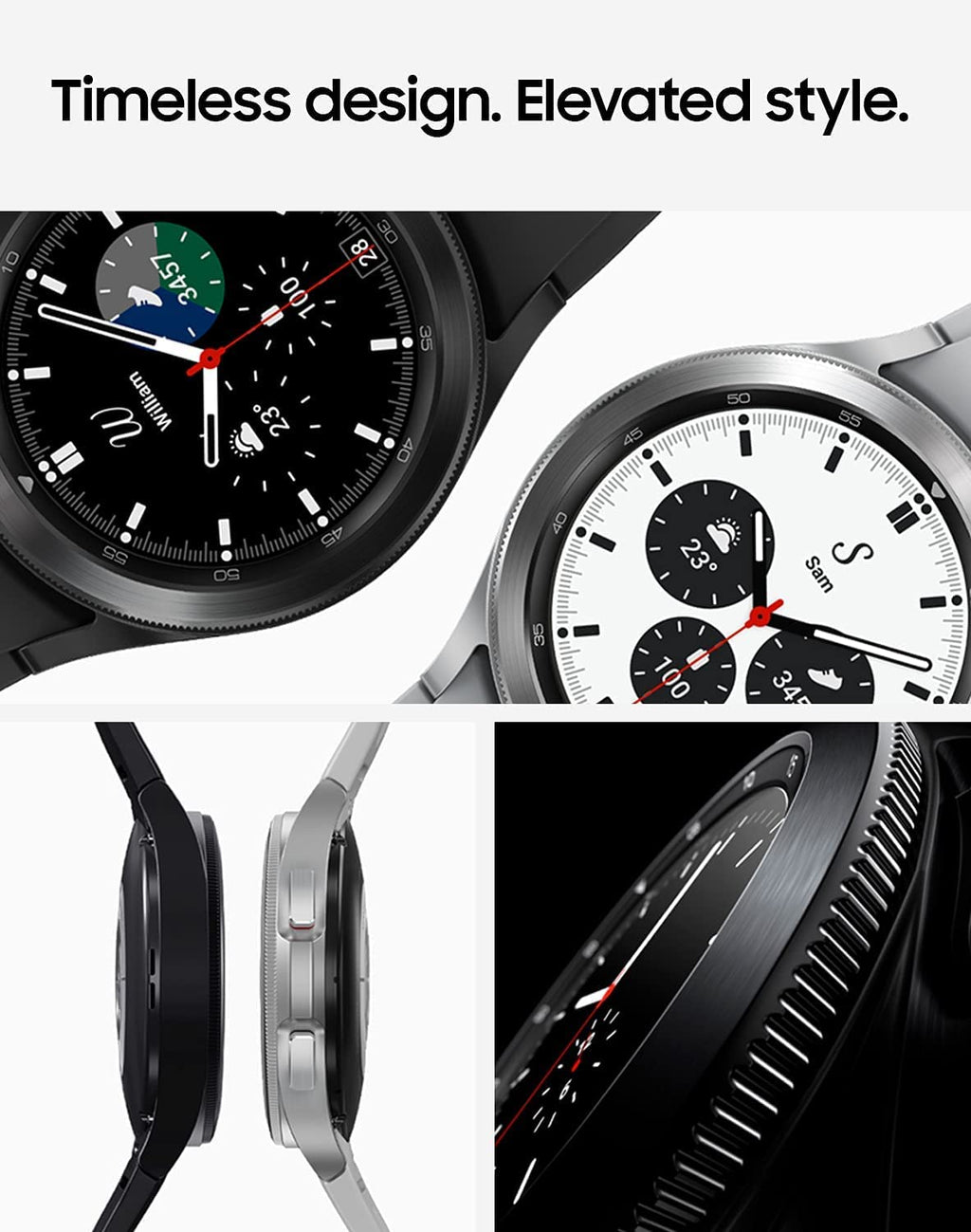 Samsung Galaxy Watch4 Classic - Stainless Steel 42mm BT - Black - SM-R880NZKAXAA