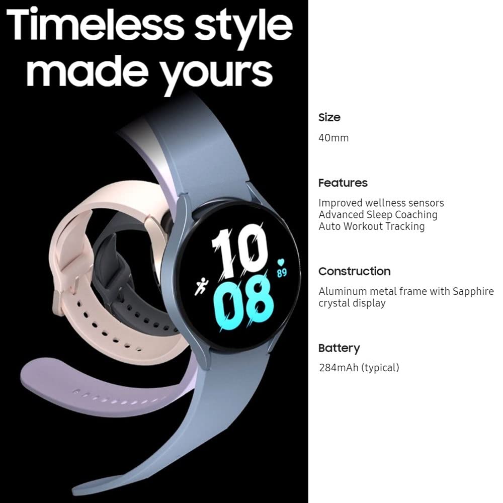 Samsung Galaxy Watch 5 Aluminum 40mm LTE - 16GB - Graphite - SM-R905UZAVXAA