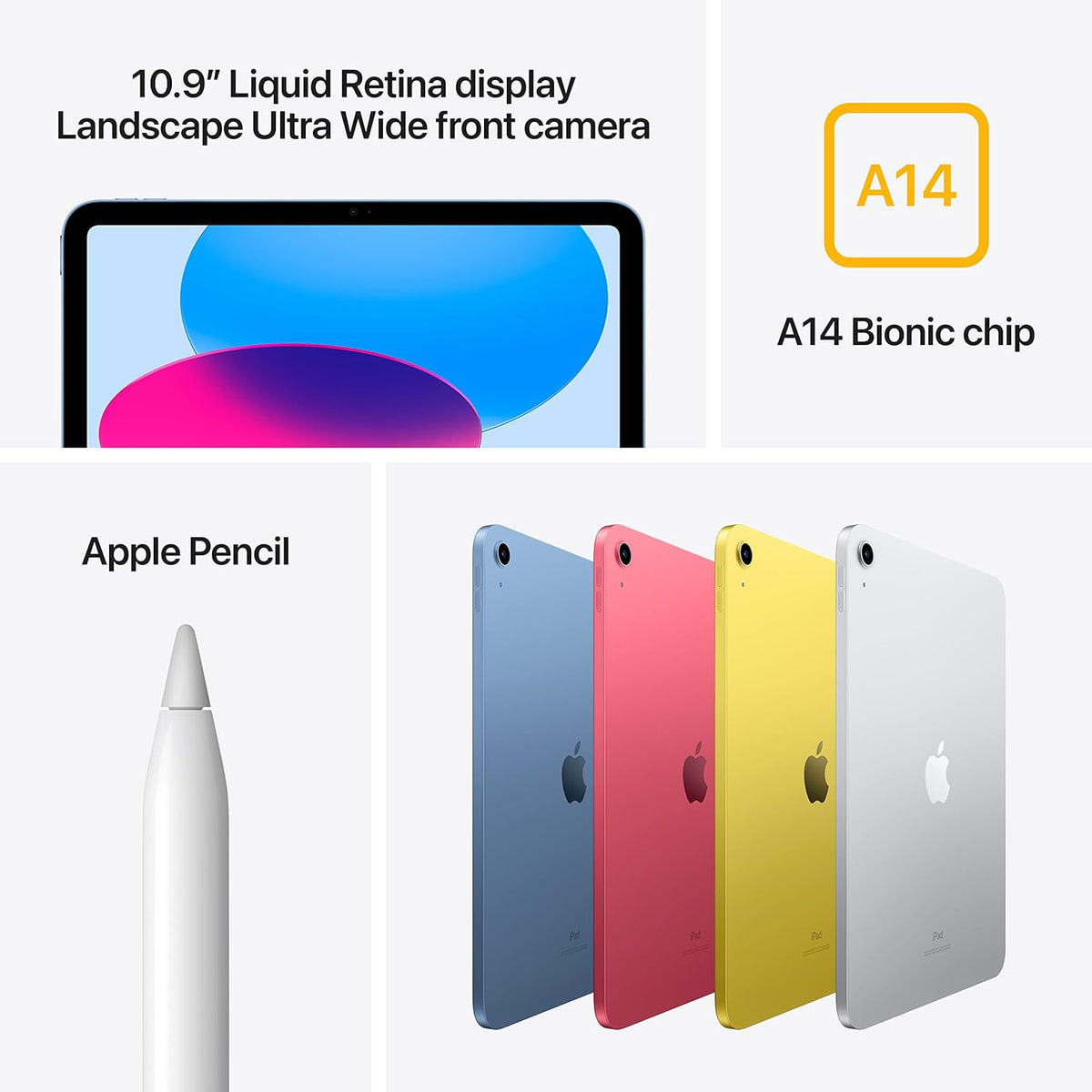 Apple iPad - 10.9-Inch iPad (Latest Model) with Wi-Fi - 64GB - Blue - MPQ13LL/A