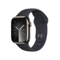 Apple Watch 9 (GPS+Cell) 41mm Stainless Steel Case with Sport Band - Graphite