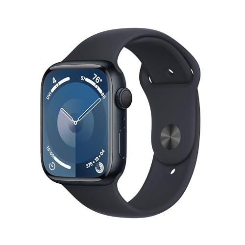 Apple Watch Series 9 (GPS) 45mm Midnight Case with Midnight Sport Band - M/L - MR9A3LW/A