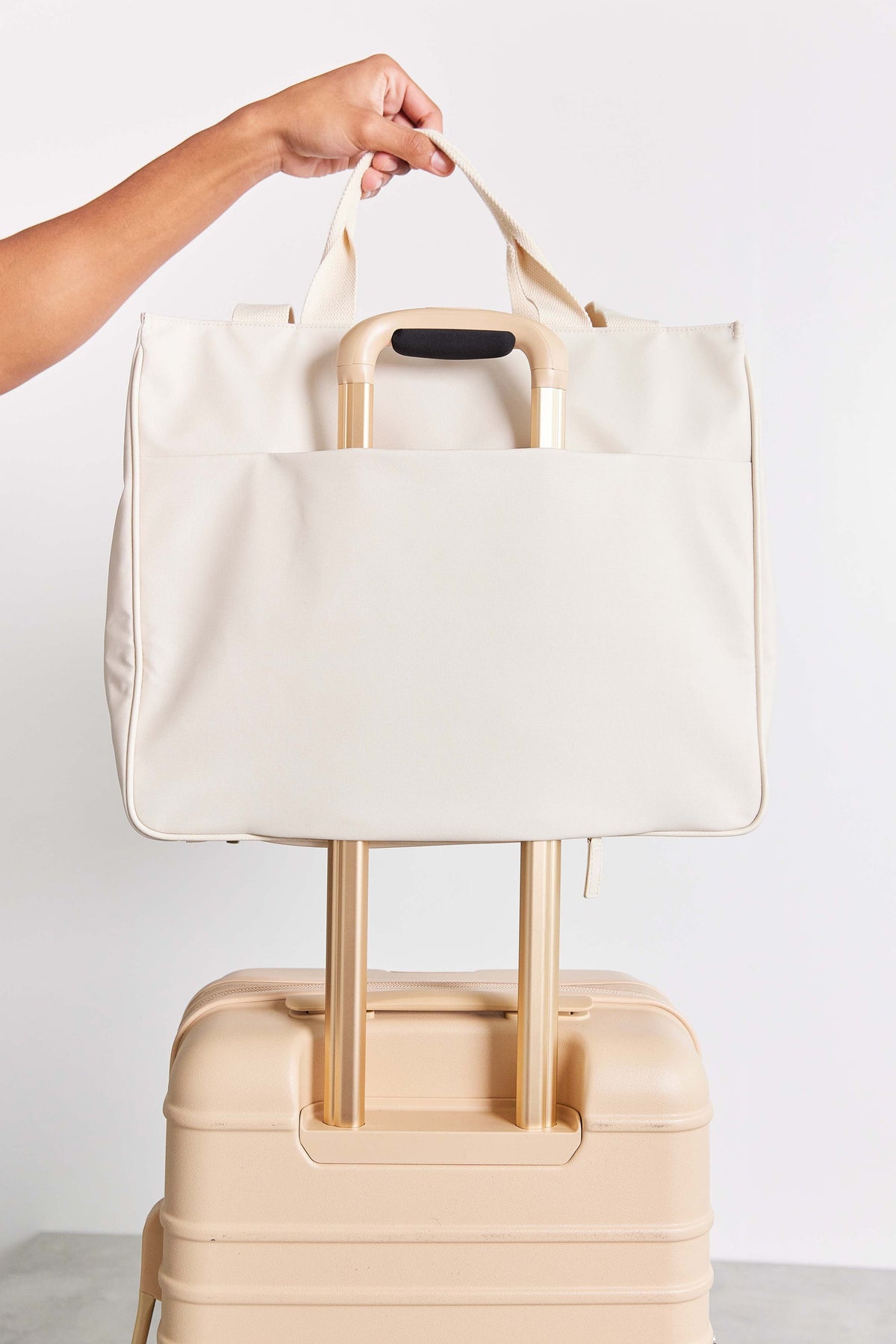 The East To West Tote in Beige