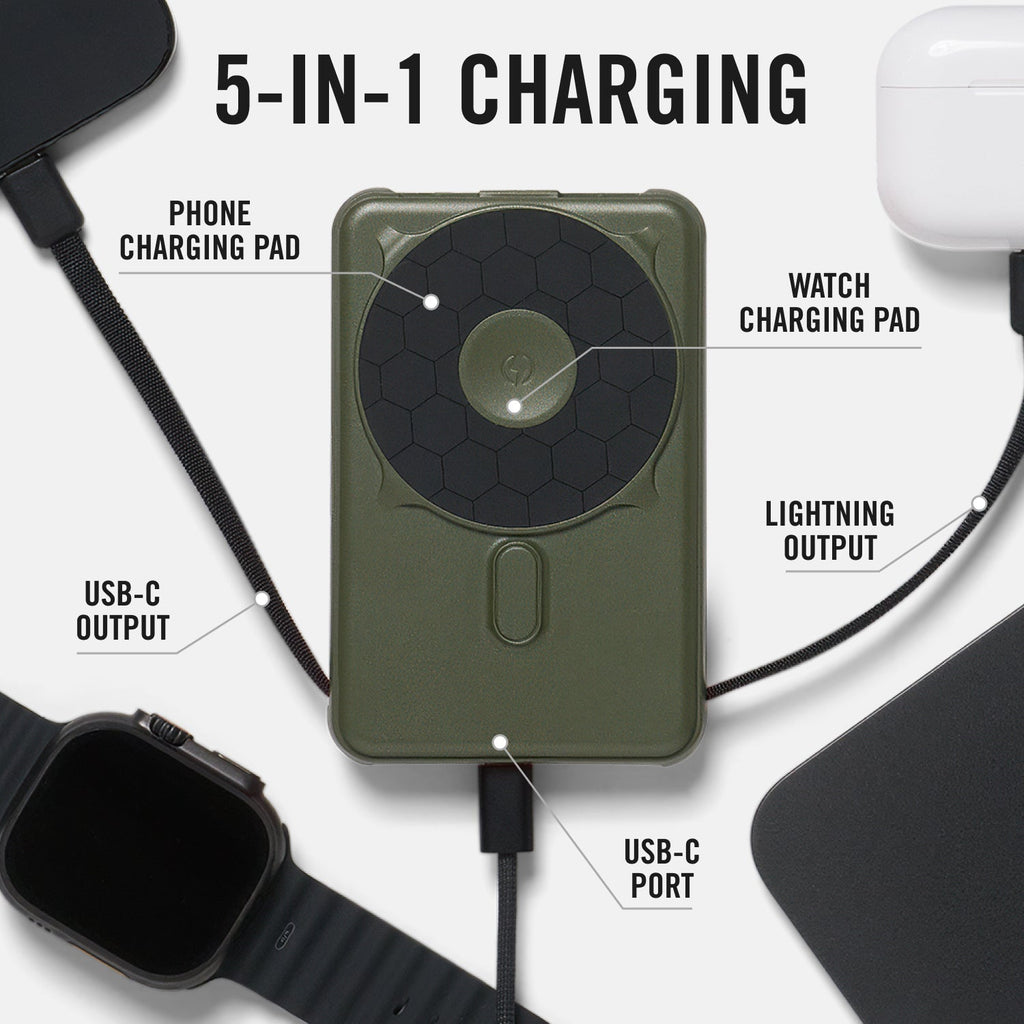 Magnetic Power Bank Bundle (3-Pack) - Matte Olive