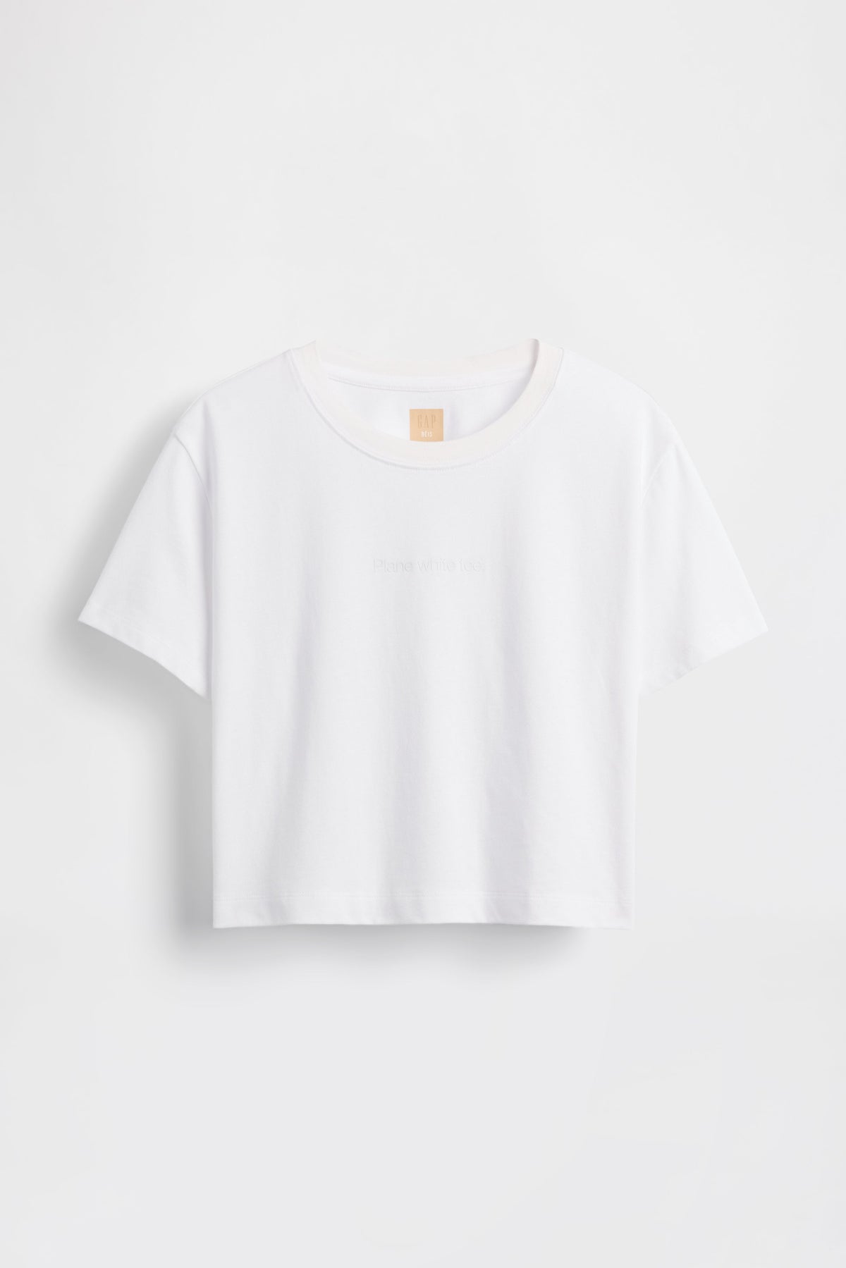 GAP X BEIS Cropped Graphic T-Shirt in Optic White
