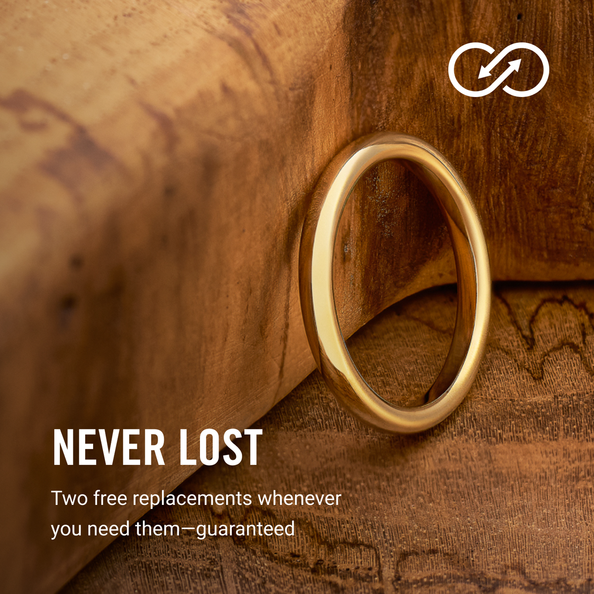 Ridge 2mm Rounded Ring Set - 14K Yellow Gold
