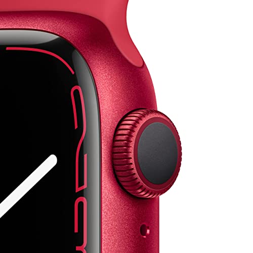 Apple Watch Series 7 (GPS) 41mm RED Aluminum Case/RED Sport band - MKHD3LL/A