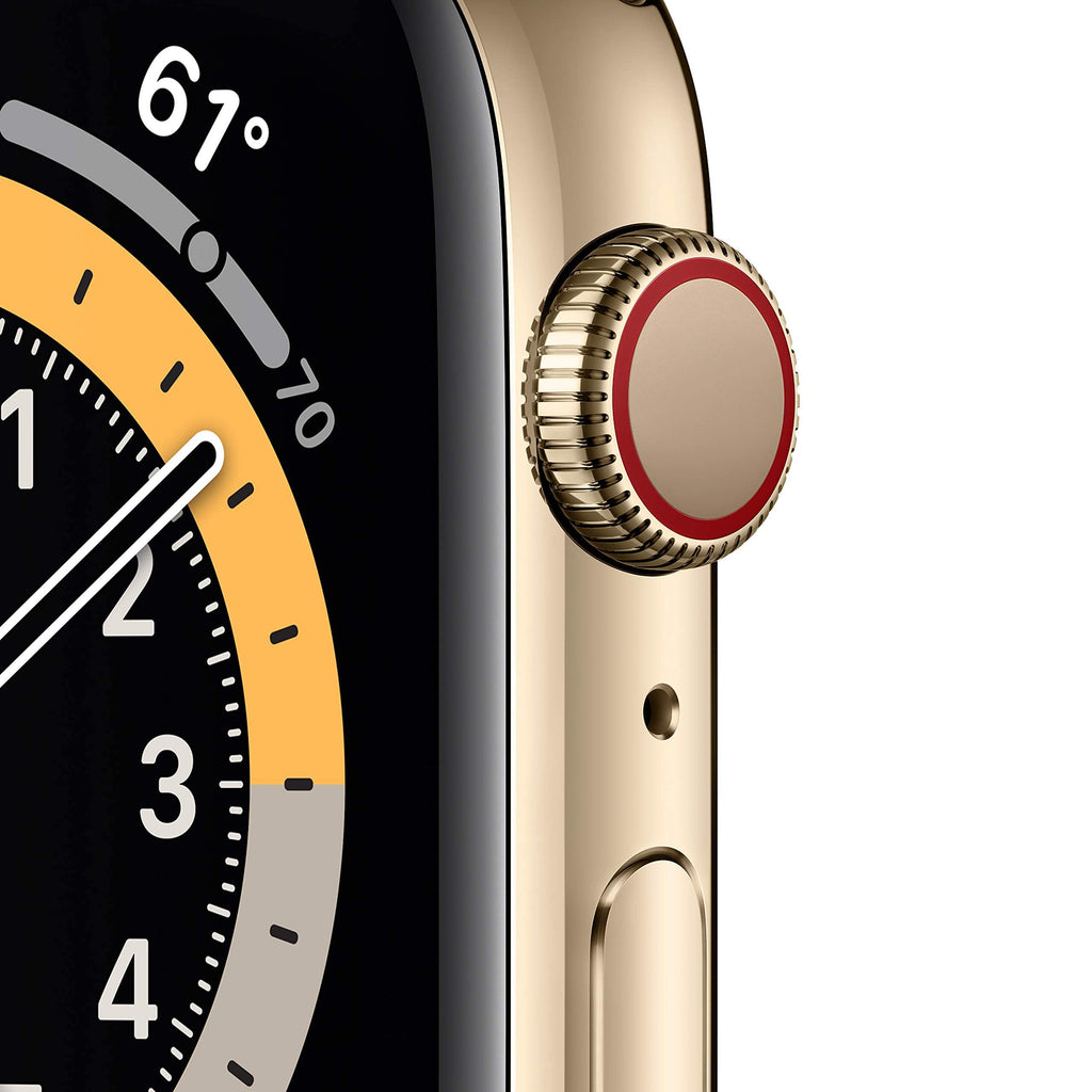 Apple Watch Series 6 (GPS + Cellular, 44mm) - Gold Stainless Steel Case with Gold Milanese Loop - M07P3LL/A