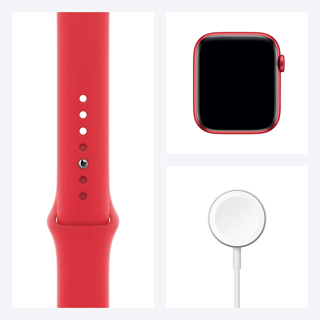 Apple Watch Series 6 GPS 44mm RED Aluminum Case with Band-Red - M00M3LL/A