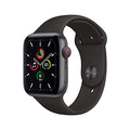 Apple Watch SE 44mm GPS Cellular Space Gray Aluminum Case Black Sport Band - MKRR3LL/A